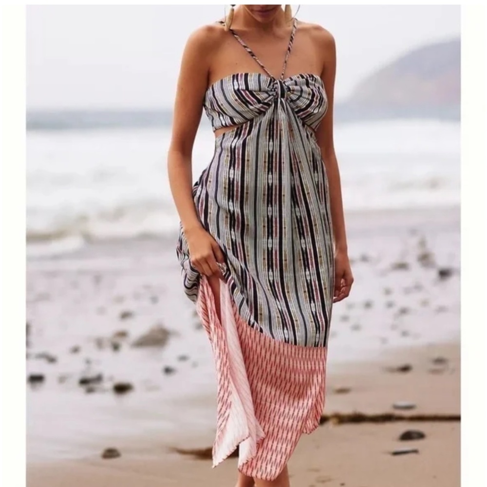 Anthropologie Bare Cutout Maxi Dress - Sz M - NWT
